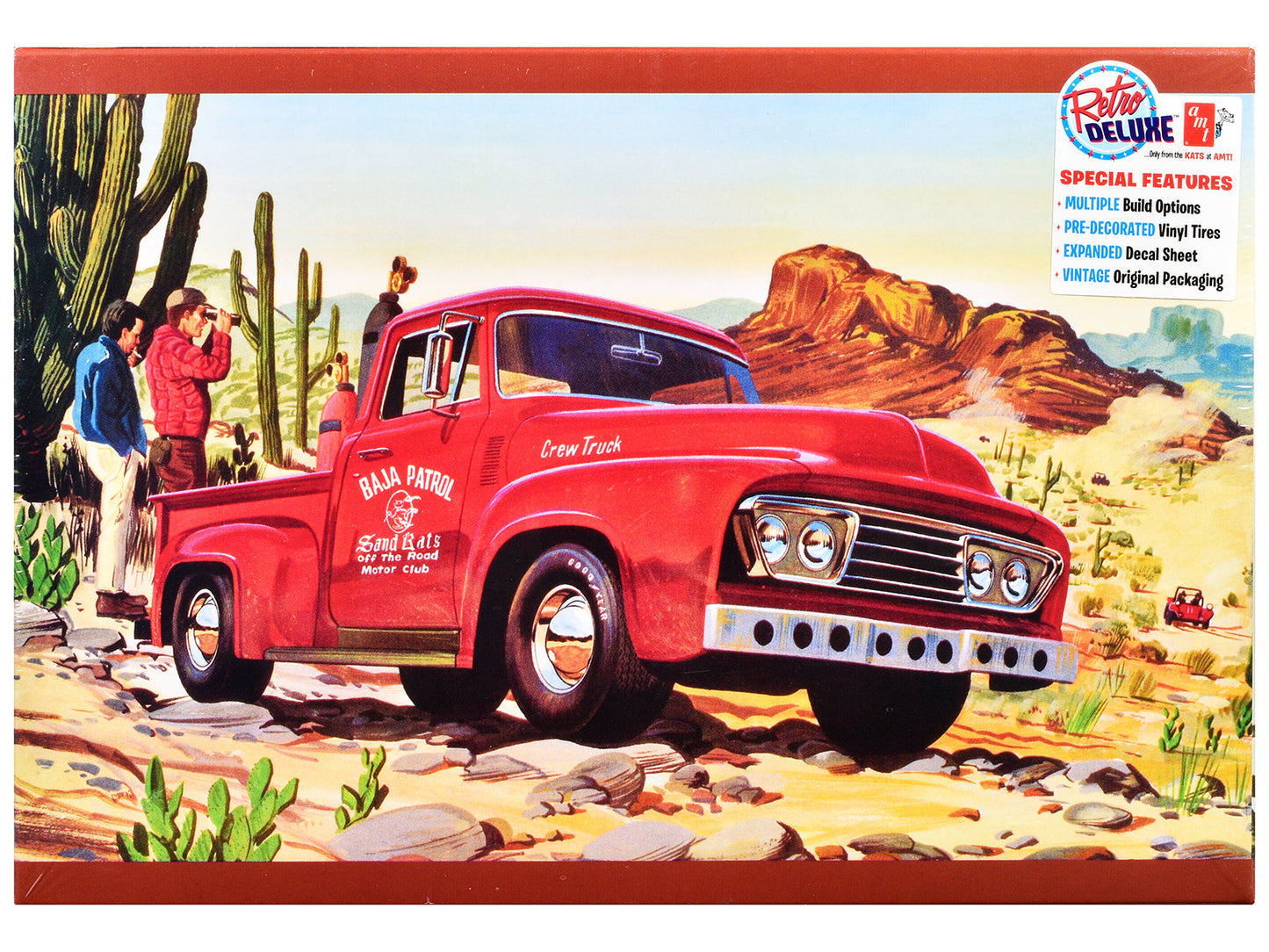 Skill 2 Model Kit 1953 Ford Pickup Truck "Baja Patrol" 1/25 Scale Model by AMT free shipping USA