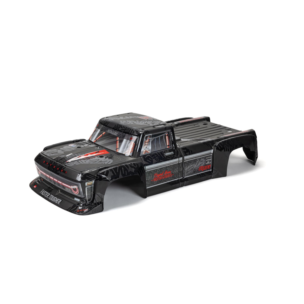 ARRMA ARA409012 Outcast 8S Painted Body Black