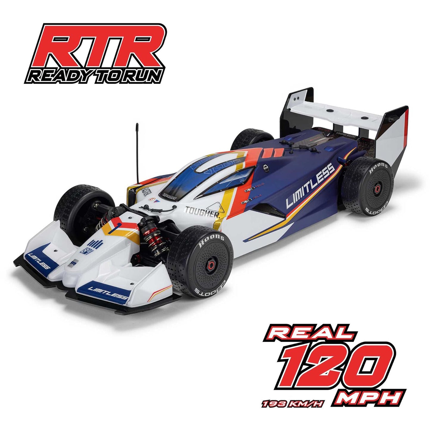 Arrma 1/7 LIMITLESS 8S AVC 4X4 RTR Brushless Street Speed White/Blue