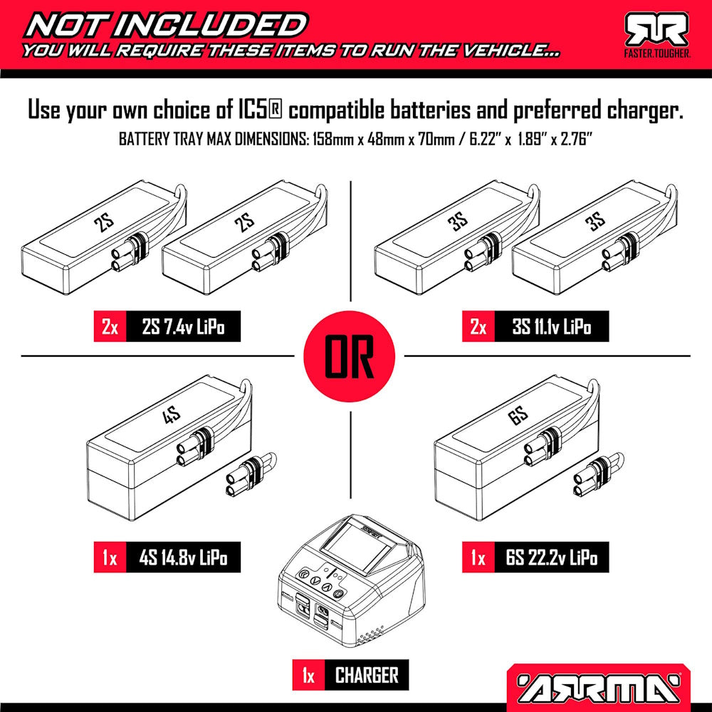 Arrma 1/8 KRATON 6S EXB 4X4 RTR Brushless Speed Truck BLACK