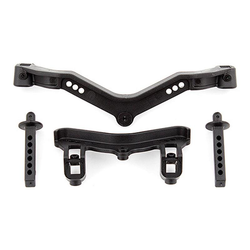 Associated Front Body Mounts & Posts, Fits: ProSC10, Reflex DB10 & Trophy Rat