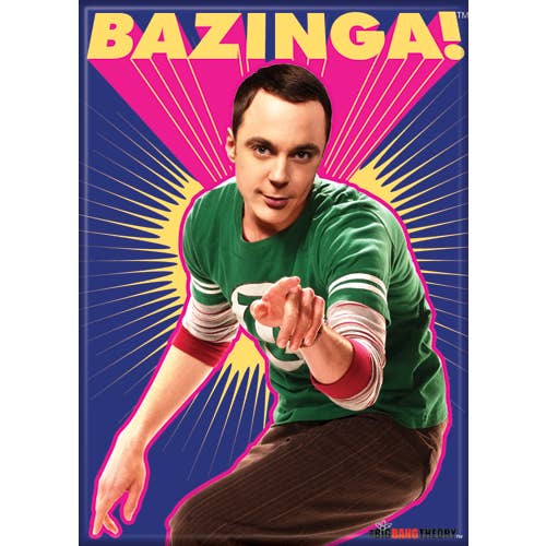 Big Bang Theory: Bazinga with Sheldon Magnet