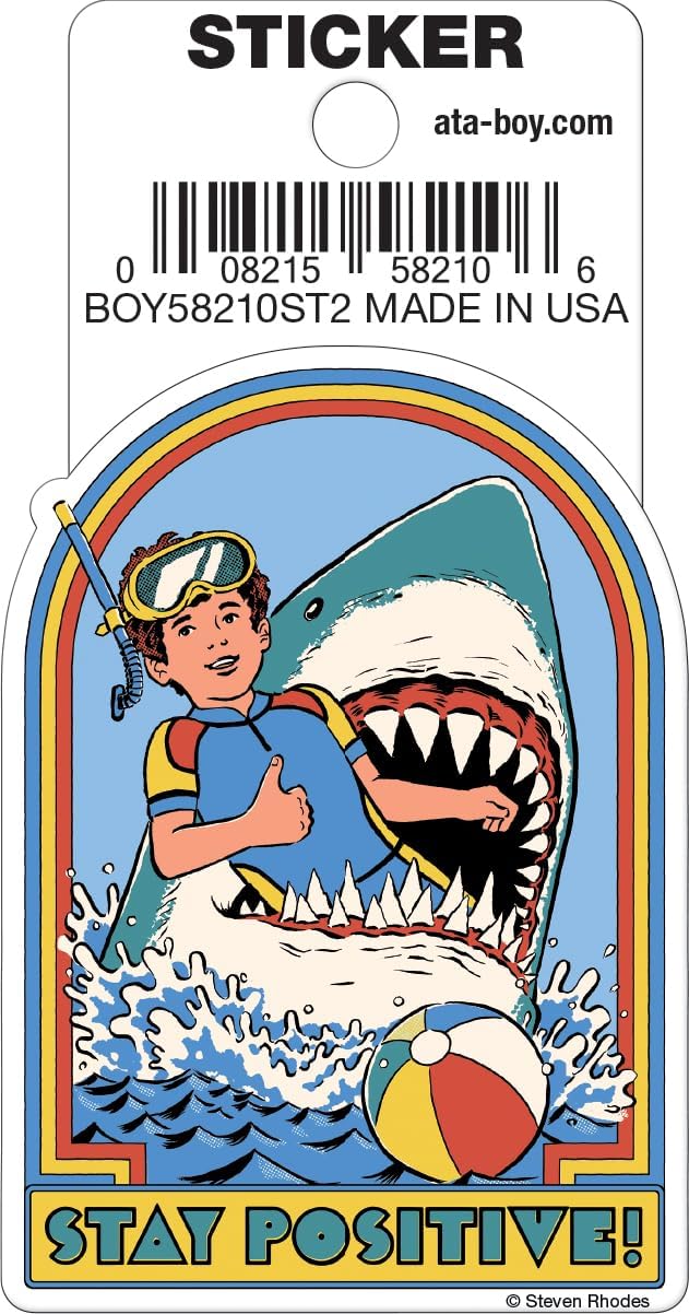 Steven Rhodes: Stay Positive Die Cut Vinyl Sticker - 3"