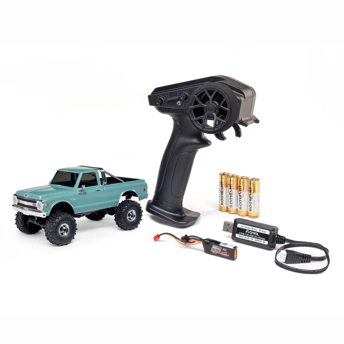 Axial 1/30 SCX30 Chevrolet K10 4X4 RTR Brushed Rock Crawler w/ Battery & Charger
