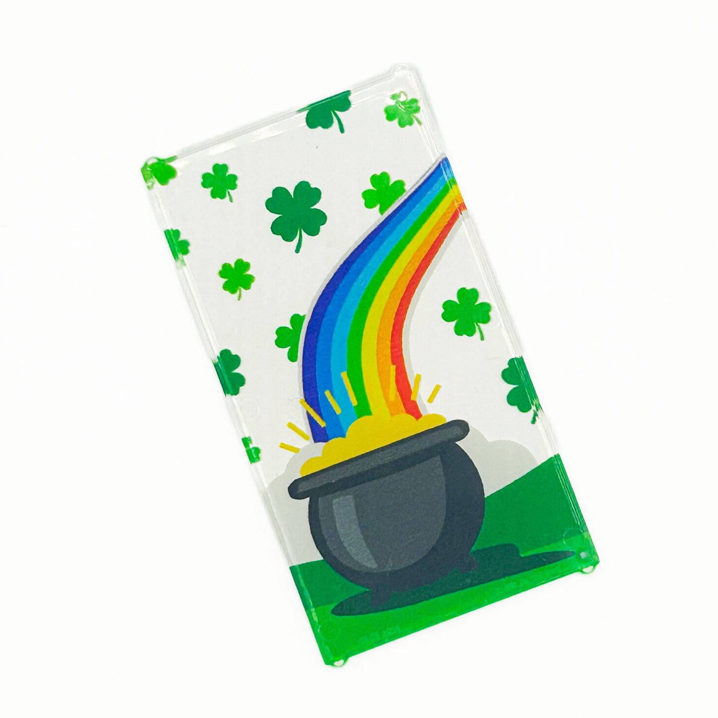 Pot of Gold St. Patrick's Day 4x6 Glass Window - B3 Customs