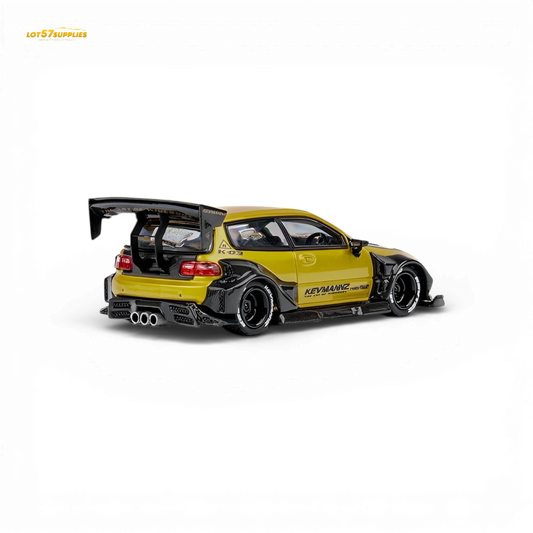 DCM Civic EG Ver.1 Gold Carbon Fiber Short Tail 1:64