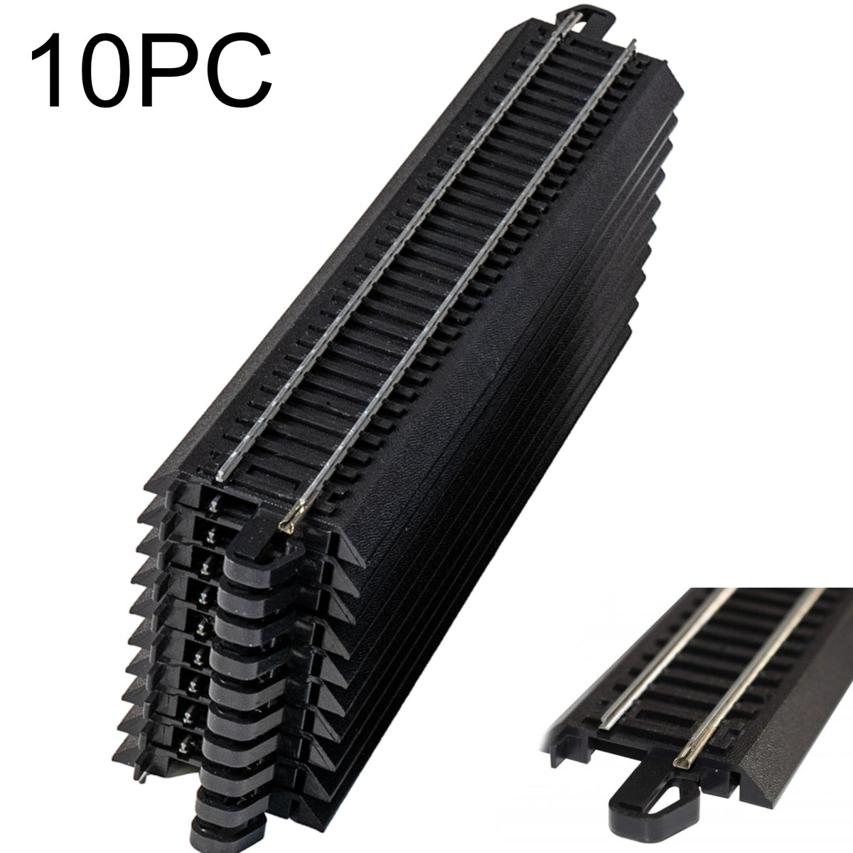 Bachmann 44481 9" Straight E-Z HO Train Track (10 Pieces)