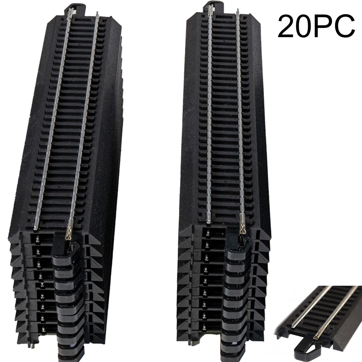 Bachmann 44481 9" Straight E-Z HO Train Track (20 Pieces)