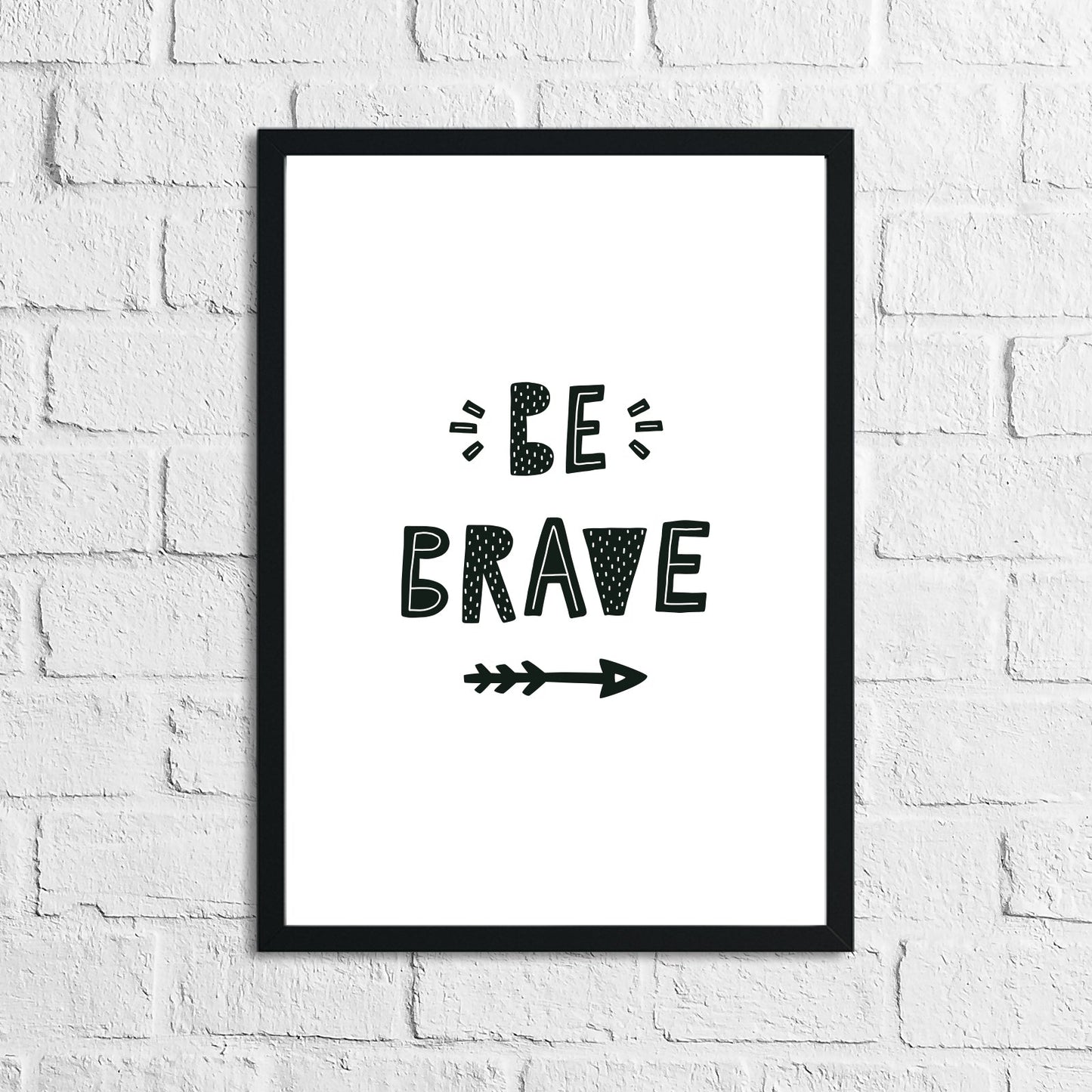 Scandinavian Be Brave Arrows Children's Nursery Bedroom Wall Decor Print by WinsterCreations™ Official Store