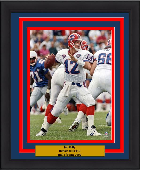 Jim Kelly v. New England Buffalo Bills 8" x 10" Framed Football Photo