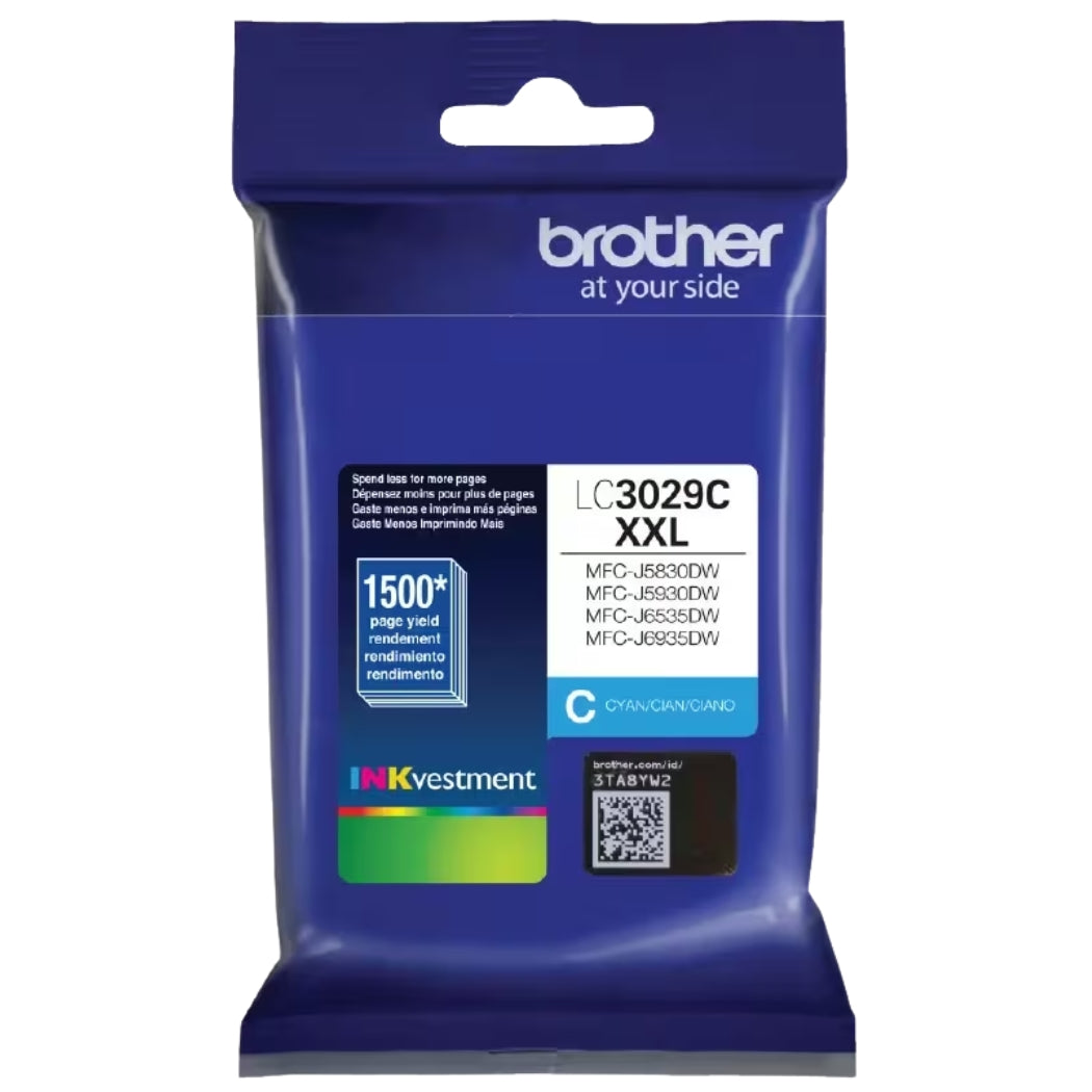 New, Pre-Owned - Brother LC3029XXL Extra High Yield Cyan Ink Cartridge