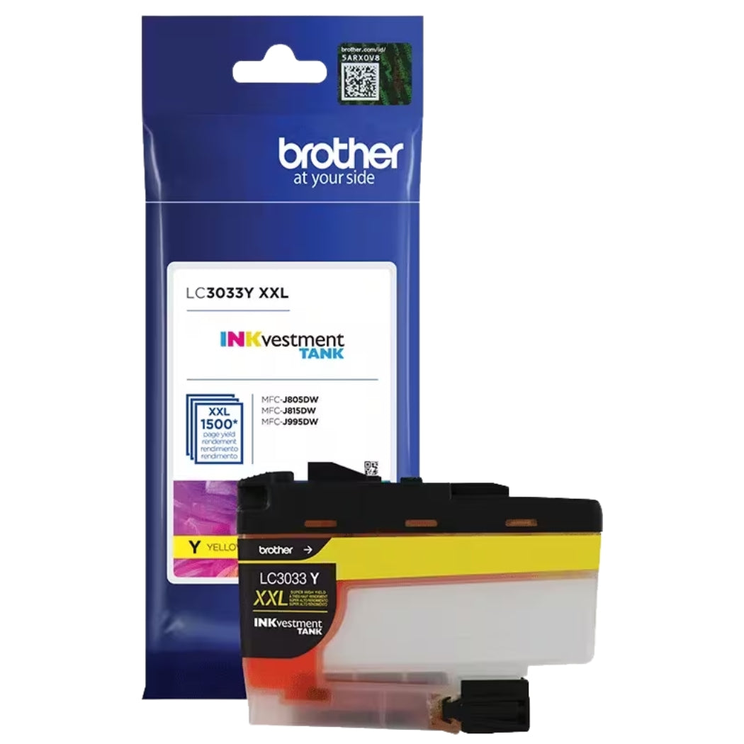 New, Pre-Owned - Brother LC3033Y XXL Yellow Super High-Yield Tank Ink Cartridge
