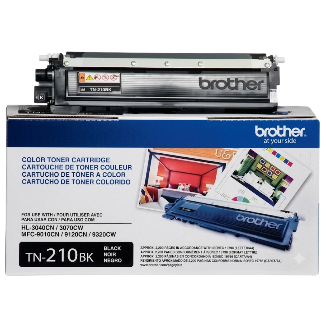 New, Pre-Owned - Brother TN-210BK Standard Yield Black Laser Toner Cartridge, TN210BK