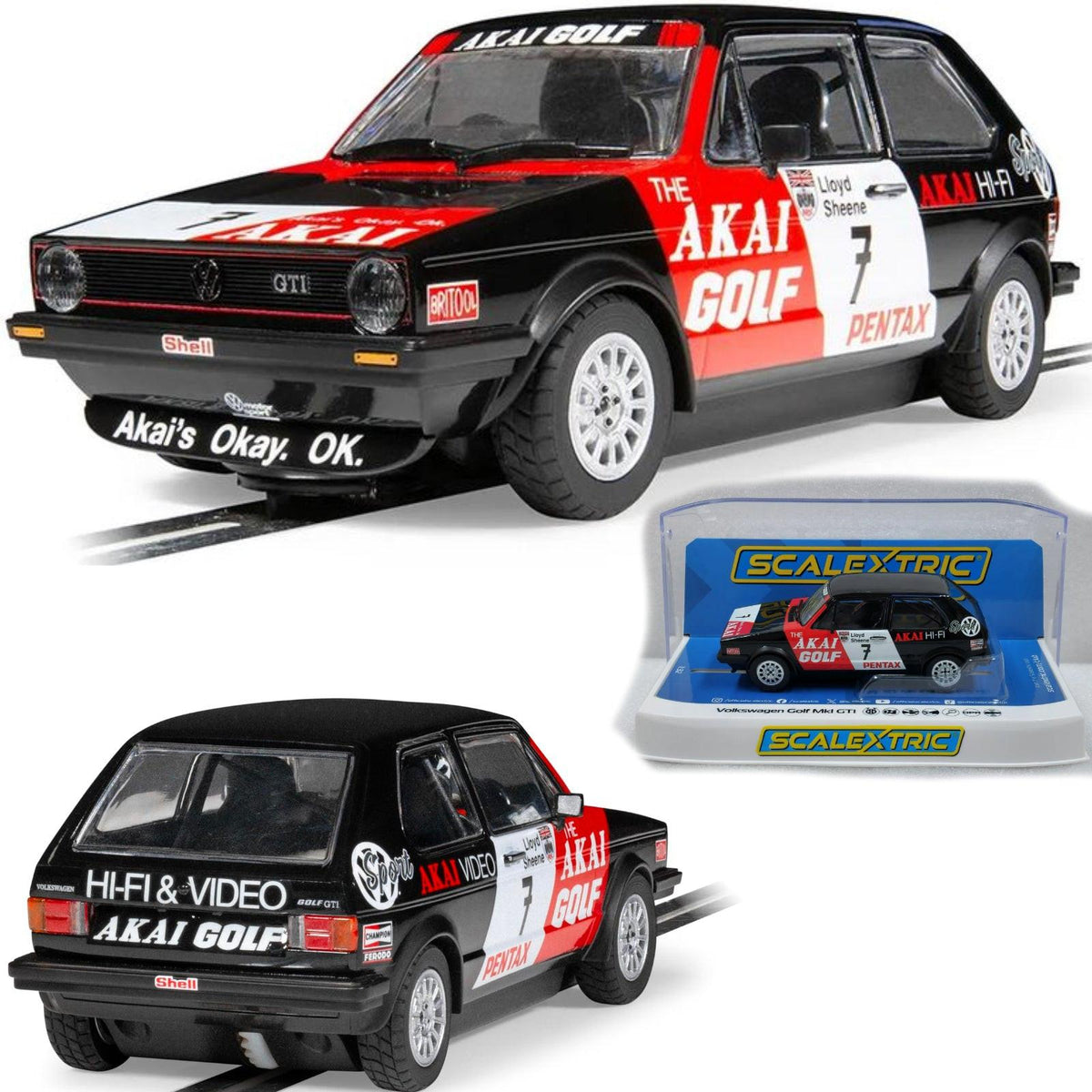 Scalextric C4520 Volkswagen Golf Mk1 GTI Richard Lloyd 1/32 Slot Car DPR