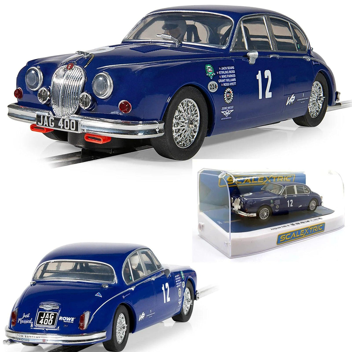 Scalextric C4596 Jaguar MK2 Grant Williams Racing JAG 400 1/32 Slot Car DPR