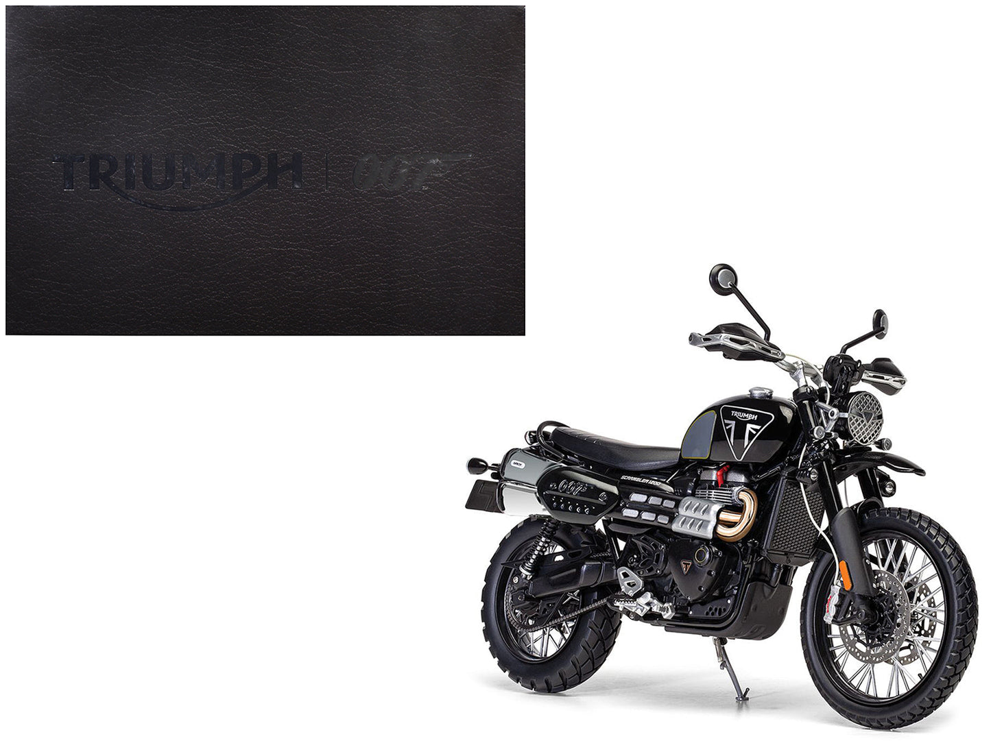 Triumph Scrambler 1200 "Bond Edition" Motorcycle Black 007 James Bond "No Time to Die" (2021) Movie 1/12 Diecast Model by Corgi free shipping USA
