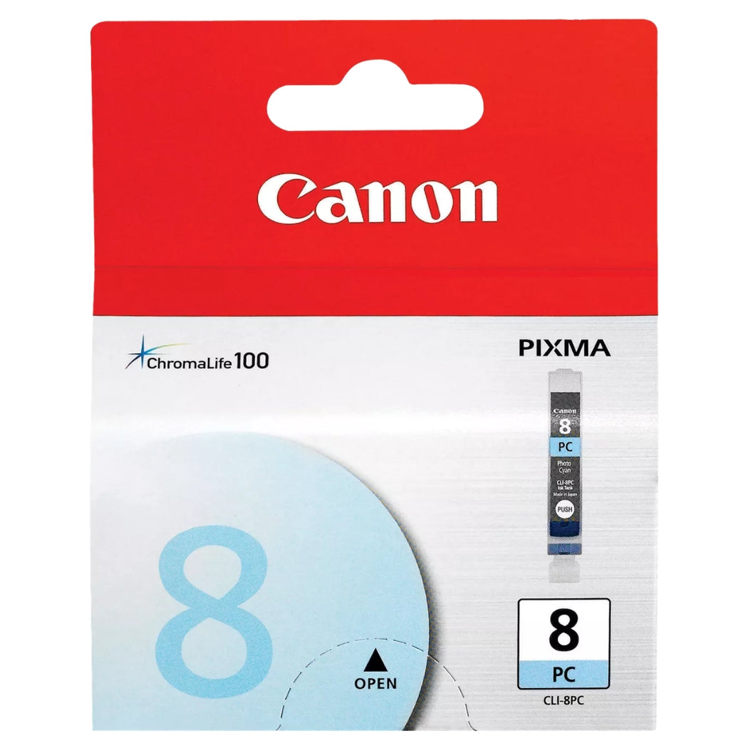 New, Pre-Owned - Canon CLI-8 Color Standard Yield Photo Cyan Ink Tank, 0624B002