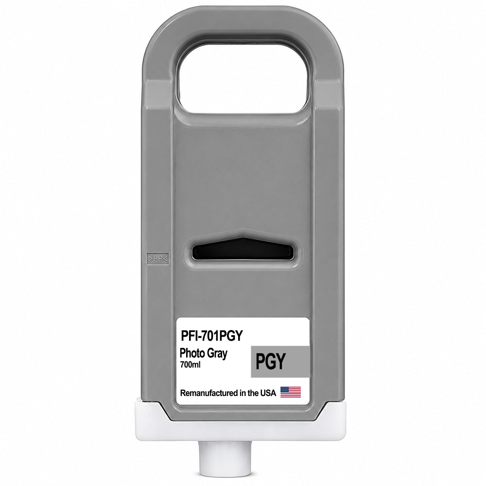 U.S. Remanufactured for Canon PFI-701PGY 700ml Photo Gray Ink Cartridge