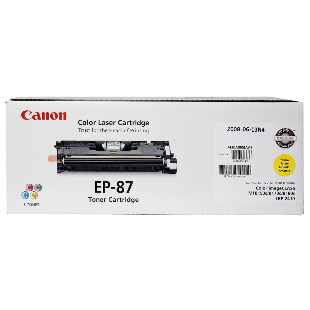 New, Pre-Owned - EP-87 Yellow Toner Cartridge, 7430A005