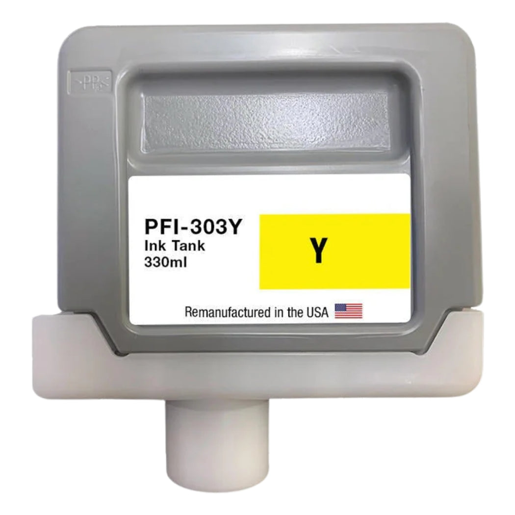 New, Pre-Owned - PFI-303Y Standard-Yield Yellow Ink Cartridge, 2961B001AA