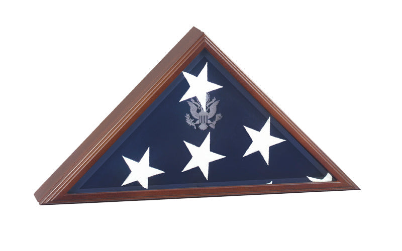Personalized Flag Case - Oak, Walnut, Cherry or Mahogany Material.