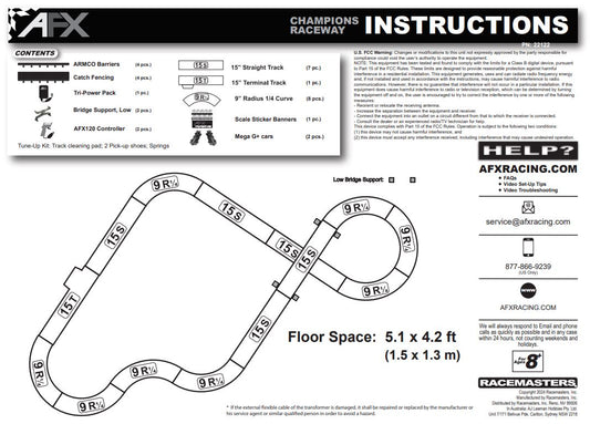 AFX Champions Raceway HO Slot Car Race Track Set 22122 Formula F1