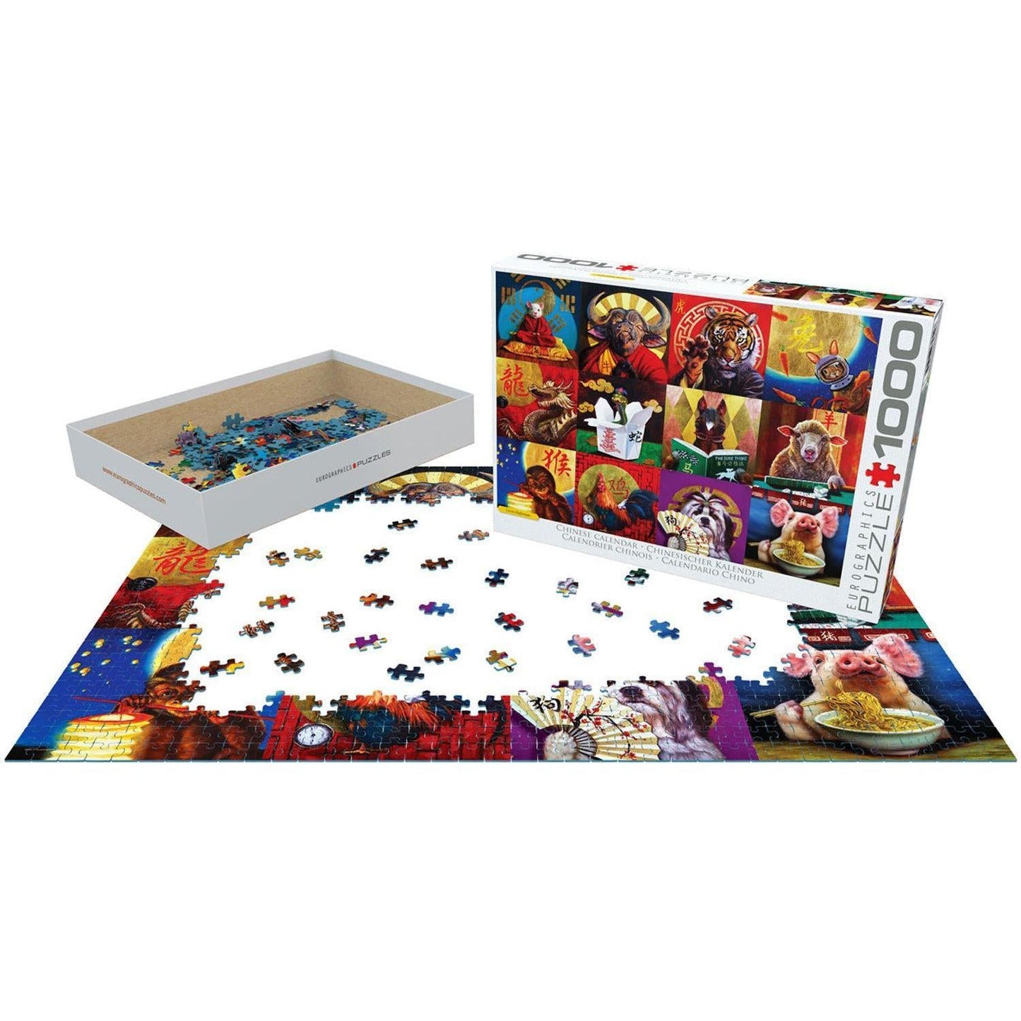 Chinese Calendar 1000 Piece Jigsaw Puzzle Eurographics