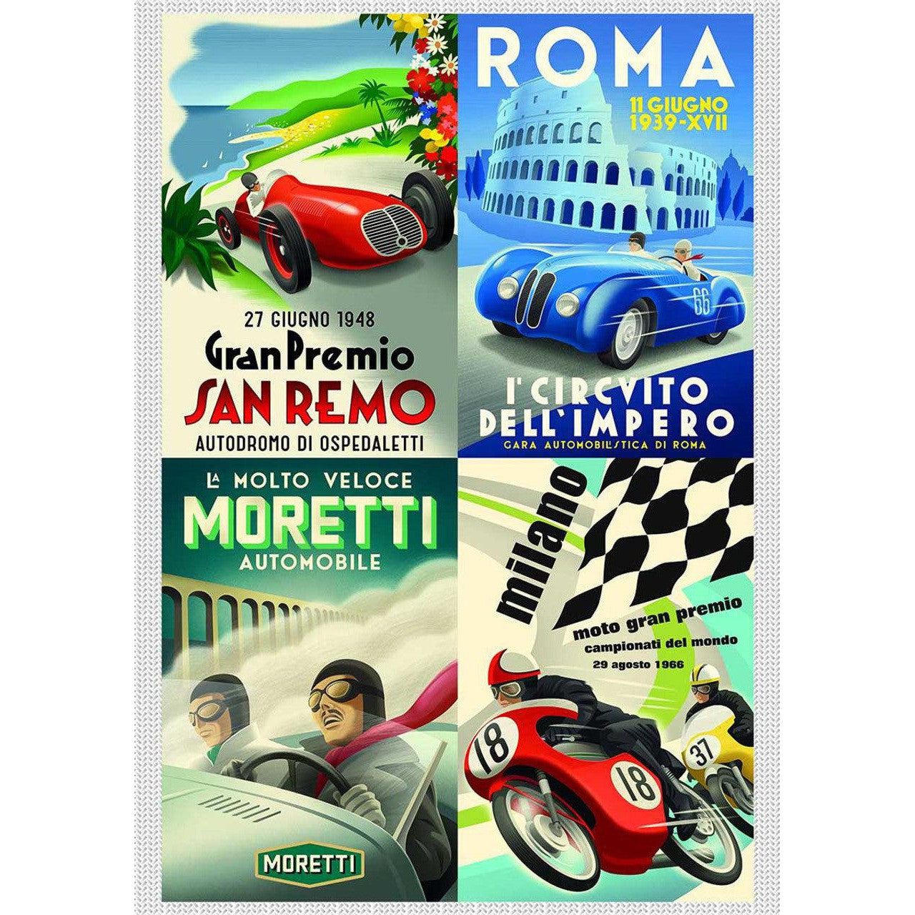 Classic Italian Cars 1000 Piece Jigsaw Puzzle Piatnik
