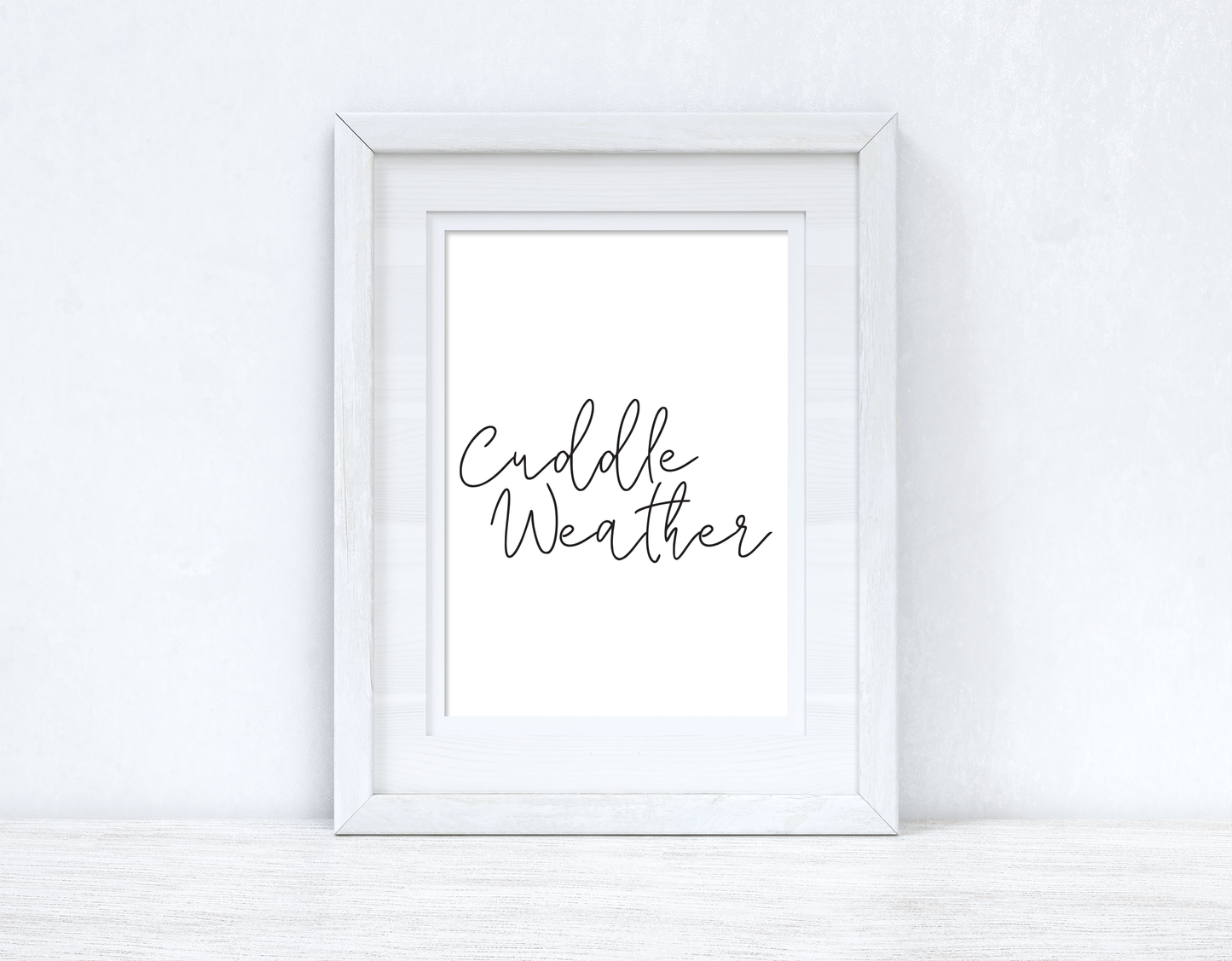 Cuddle Weather Autumn Seasonal Wall Home Decor Print by WinsterCreations™ Official Store