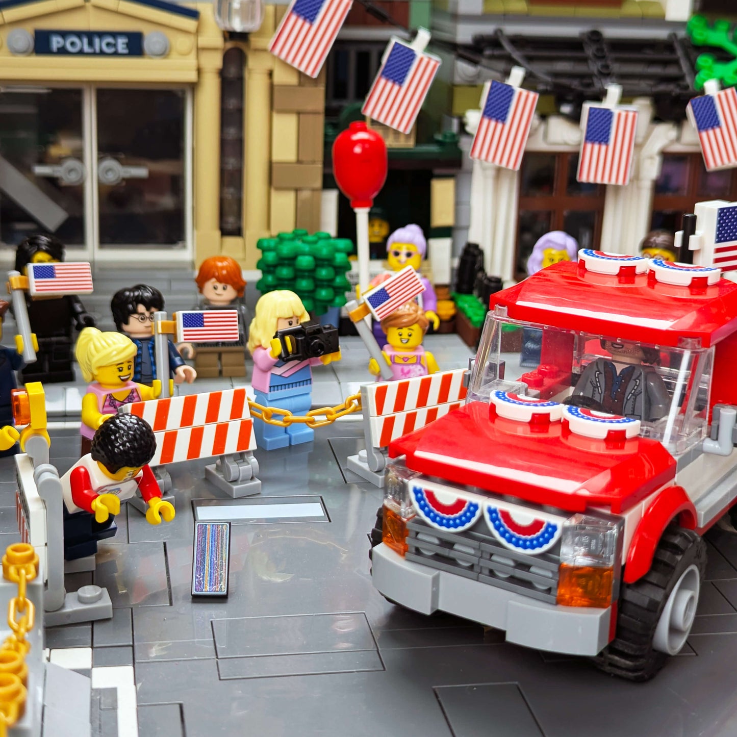 Red, White & Blue Bunting - Patriotic USA - Custom Printed - Made Using LEGO® Parts