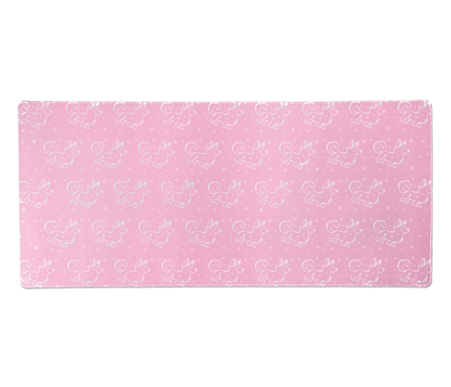 Pink Corgi Desk Mat