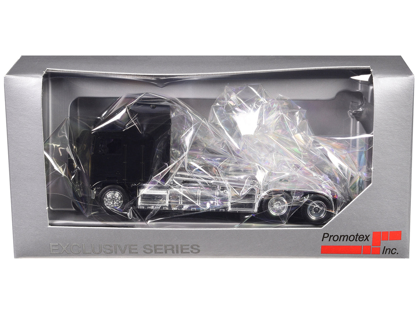 Kenworth K100 with 5-Bar Grill and XXL Chassis Black 1/87 (HO) Plastic Model Car by Promotex free shipping USA