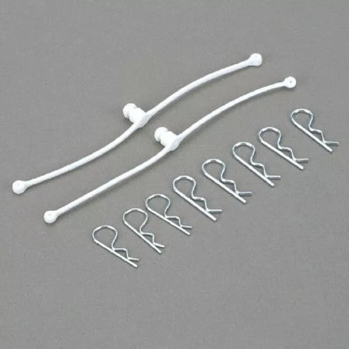 Dubro 2246 Body Klip Retainers White (2) Car Truck Body Clip