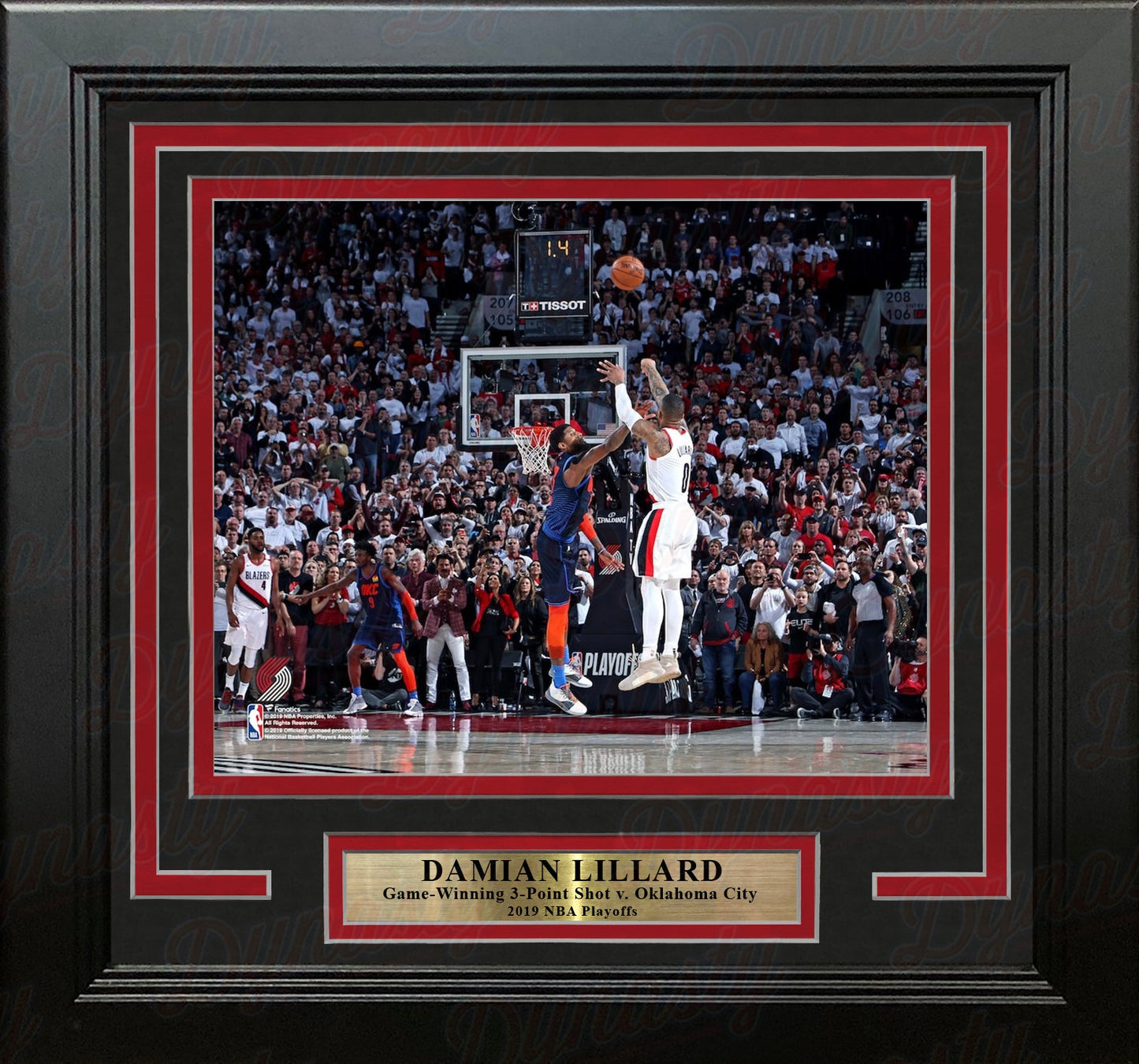 Damian Lillard Portland Trail Blazers Game-Winning 3-Point Shot v. Oklahoma City 8" x 10" Framed Basketball Photo