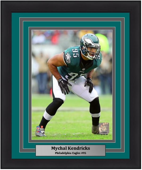 Mychal Kendricks in Action Philadelphia Eagles NFL Football 8" x 10" Framed and Matted Photo