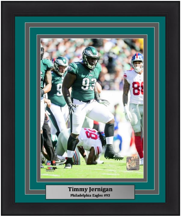 Timmy Jernigan in Action Philadelphia Eagles Framed Football Photo