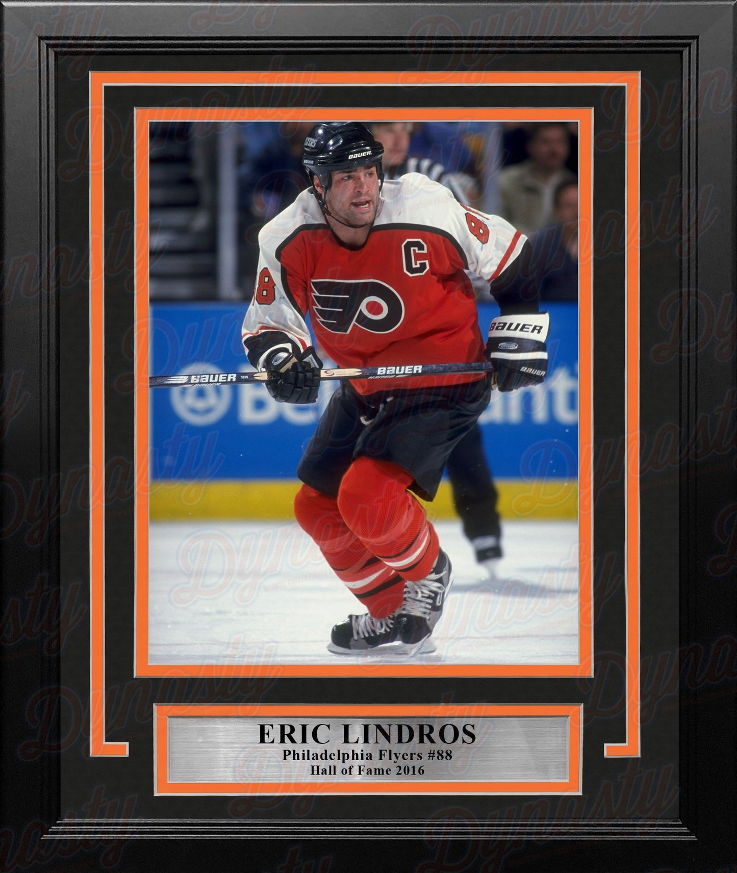 Eric Lindros in Action Philadelphia Flyers 8" x 10" Framed Hockey Photo
