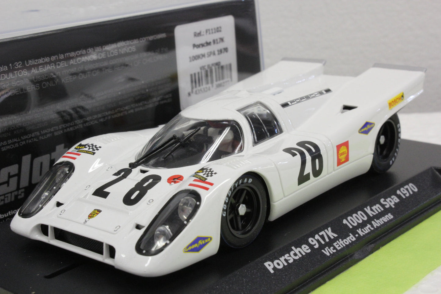 Fly Porsche 917K 1000km Spa 1970 Vic Elford 1/32 Slot Car F11102