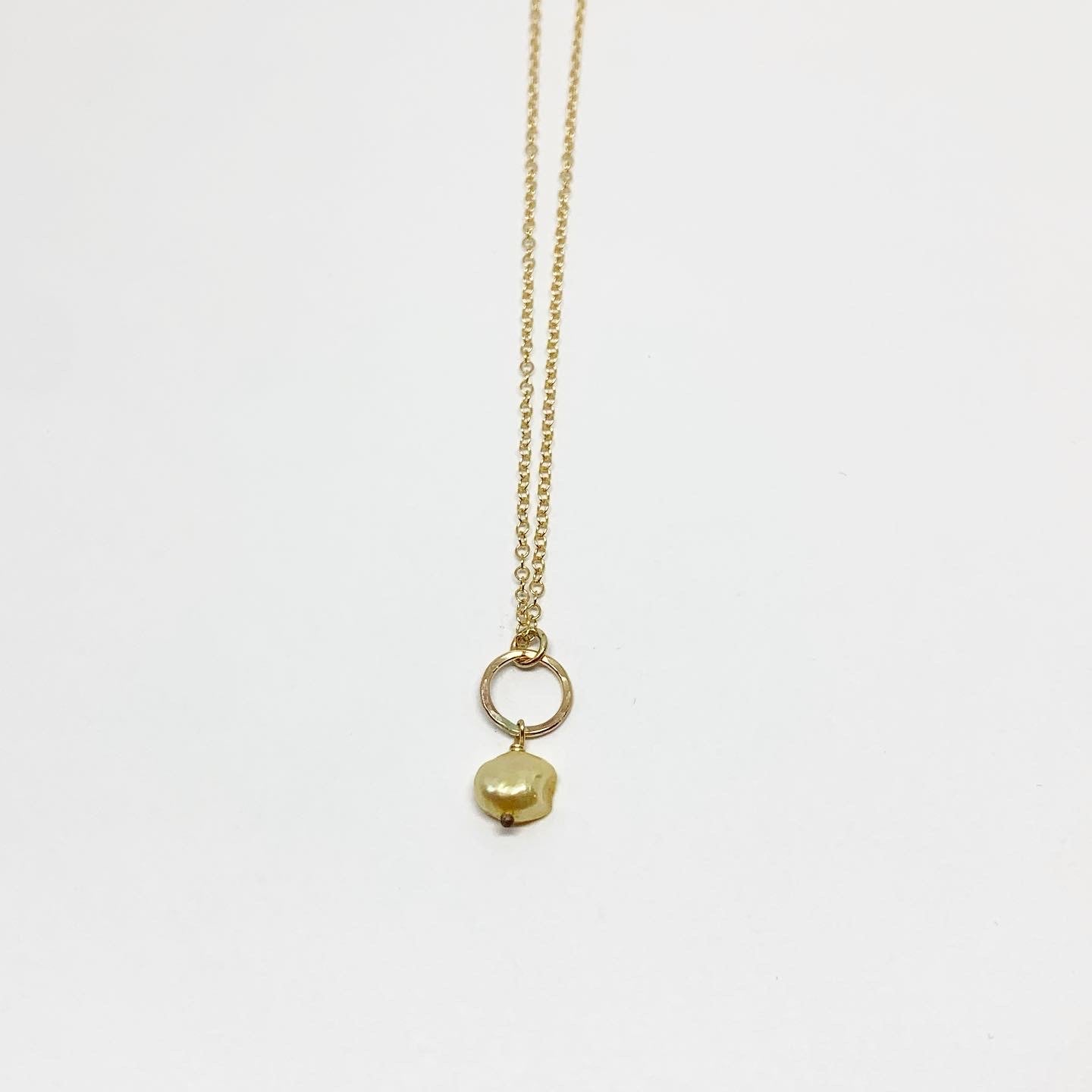 Pearl Drop Charm Necklace by Jennifer Cervelli Jewelry
