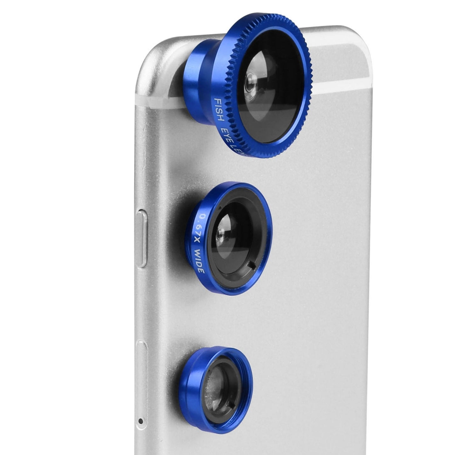 Lens Kit: 180� Fisheye, 0.67x Wide Angle, 10X Macro for iPhone X/8/7, Samsung S10/S9