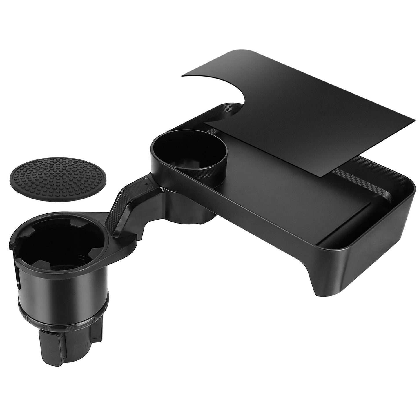 Car Cup Holder Tray�360� Rotating Car Bottle Holder Expander Adapter Multifunctional Water Cup Mount Stand with Detachable Tray