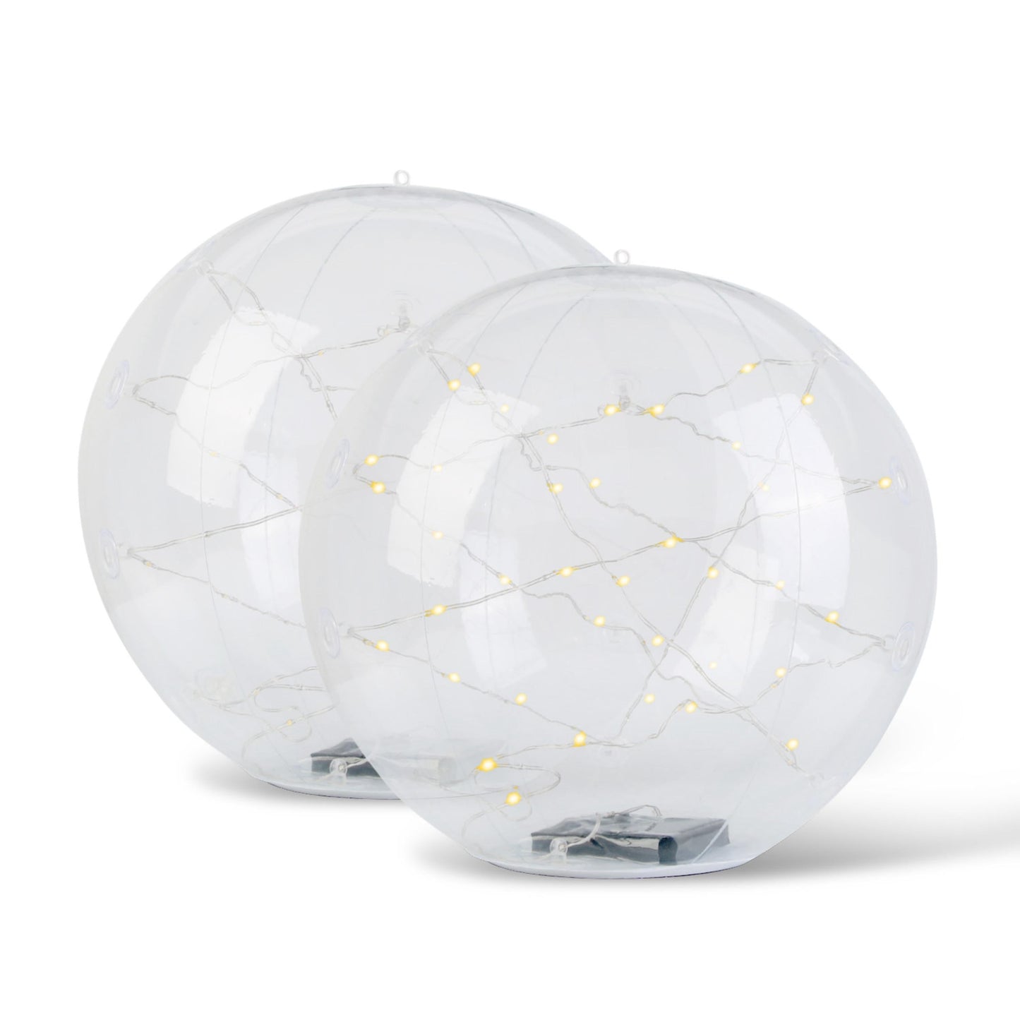 2Pcs 14� Floating Pool Lights Solar Powered IP68 Inflatable LED Balls w/ Remote