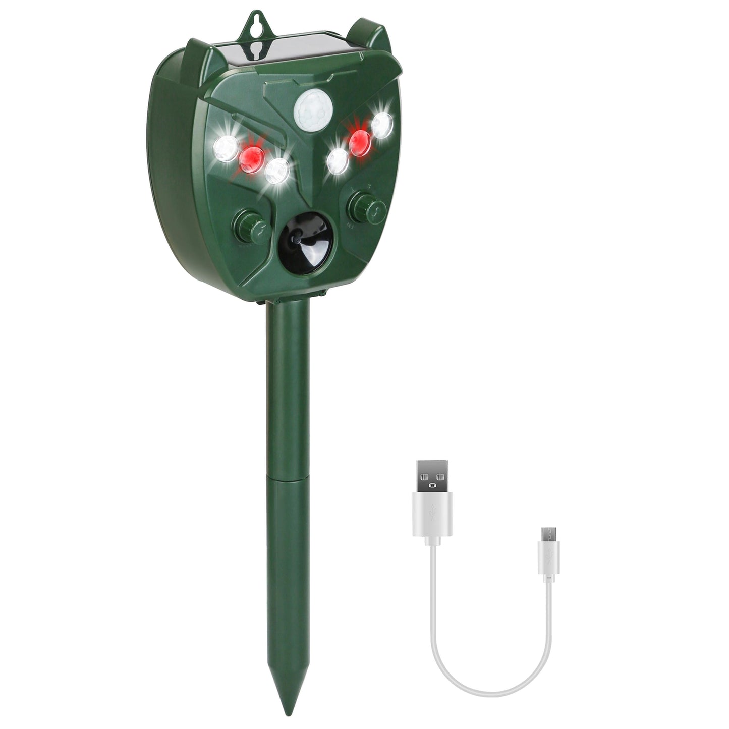 Ultrasonic Solar Animal Repeller w/ 5 Modes � Snake Squirrel Bird Dog Cat