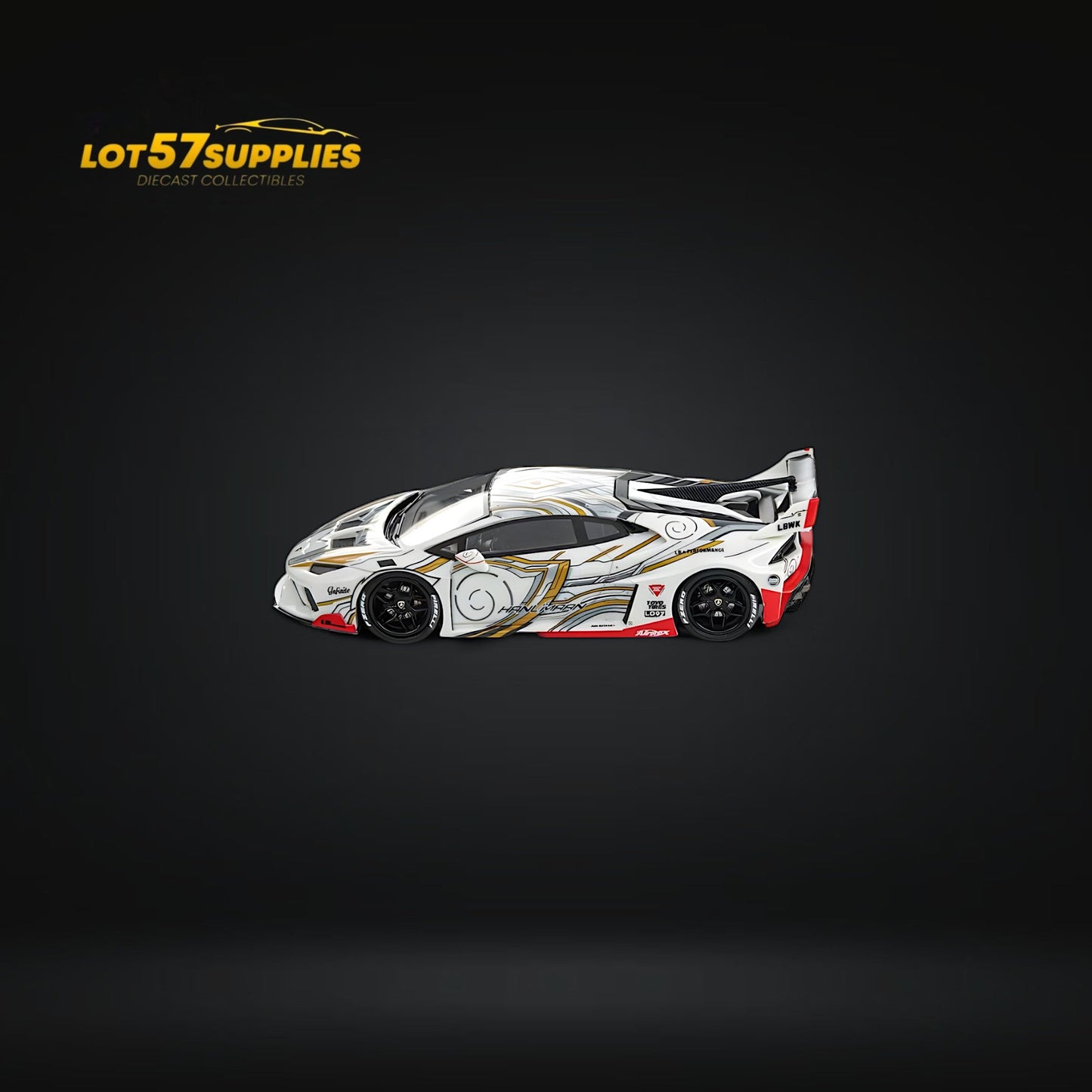 Flame Lamborghini Huracan GT LP610 White Gray Luminous 1:64