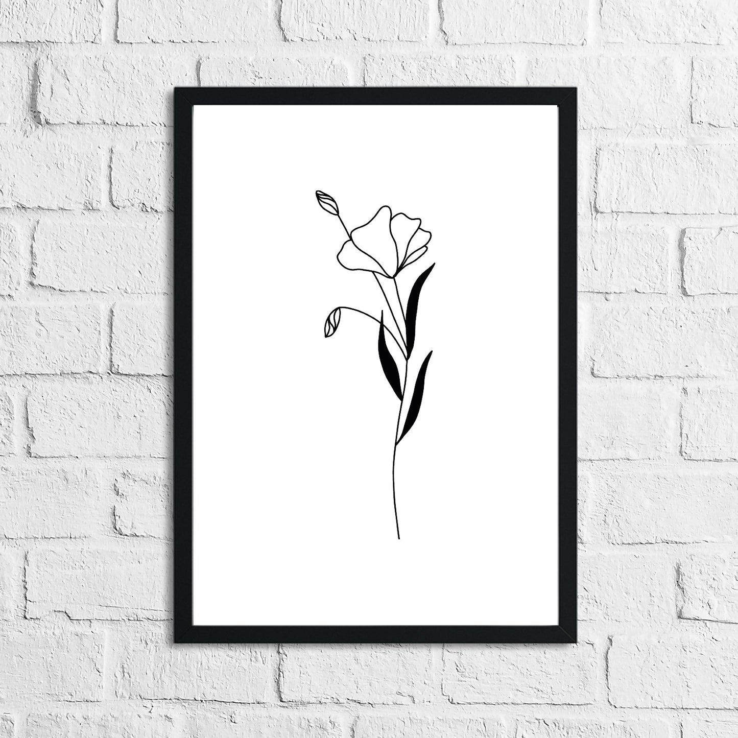 Flower 10 Simple Line Work Bedroom Home Wall Decor Print by WinsterCreations™ Official Store