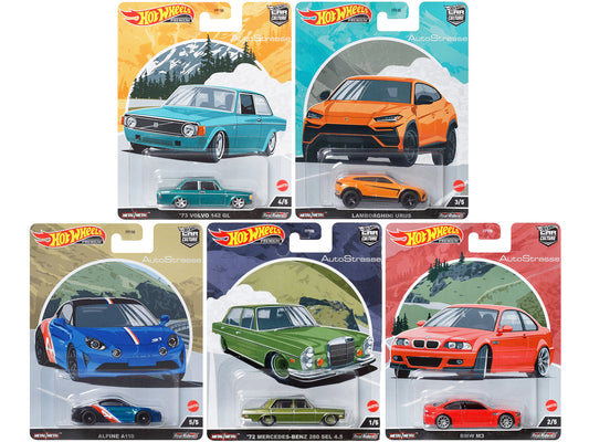 "Auto Strasse" 5 piece Set "Car Culture" Series Diecast Model Cars by Hot Wheels free shipping USA