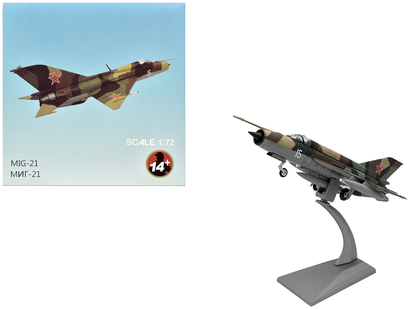 Mikoyan-Gurevich MiG-21SM Fishbed-J Fighter Aircraft "Soviet Air Force" 1/72 Diecast Model Airplane free shipping USA