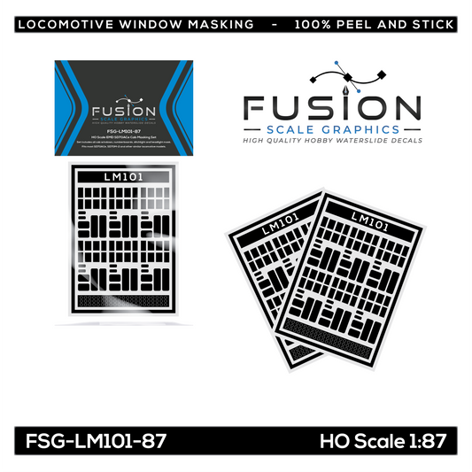 HO Scale EMD SD70ACe & SD70M-2 Locomotive Window Masking Set