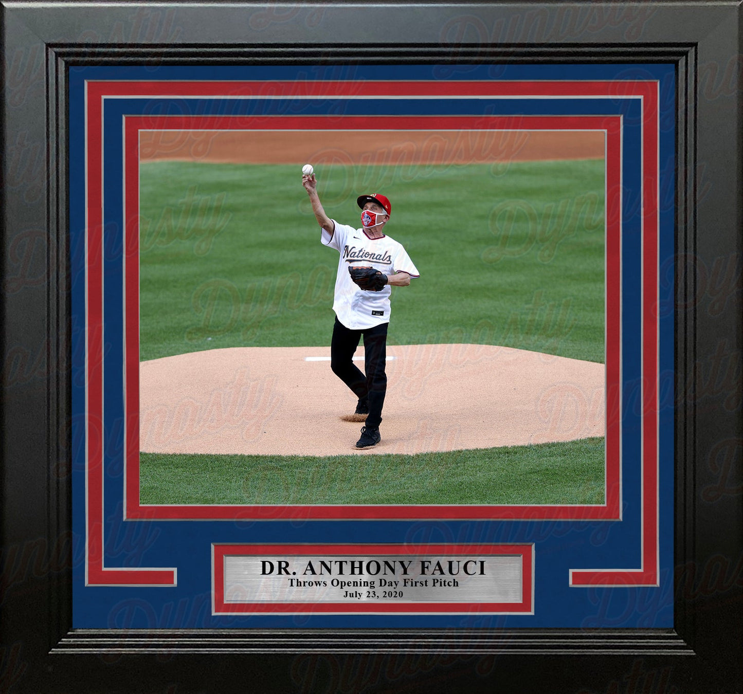 Dr. Anthony Fauci 2020 Washington Nationals First Pitch 8" x 10" Framed Baseball Photo