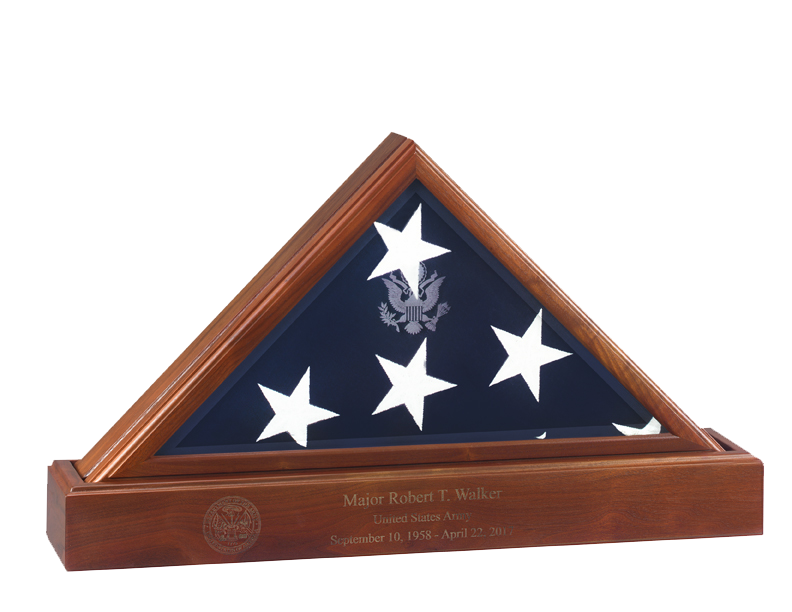 Flags Connections Police Flag and Pedestal, Burial Display Case